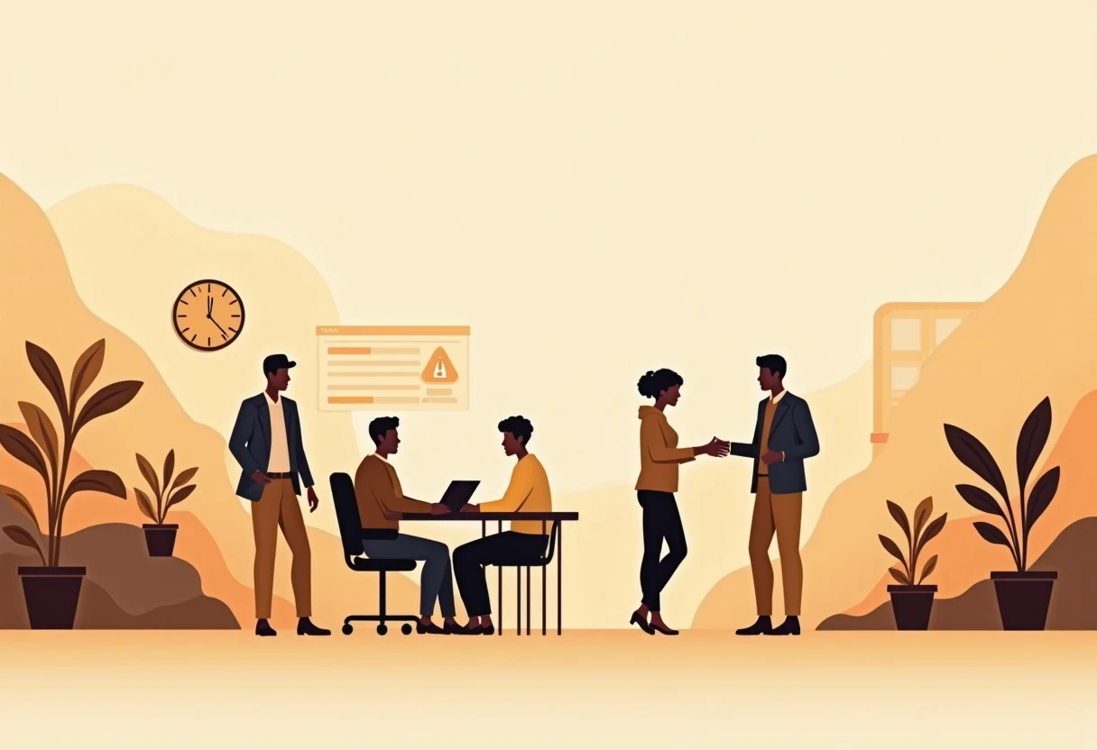 Personnes travaillant dans un bureau moderne