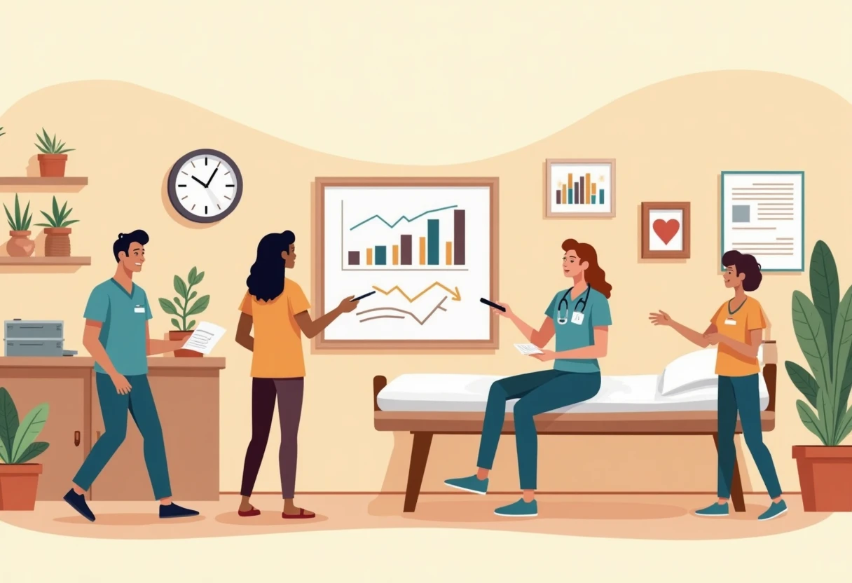 Healthcare professionals at work