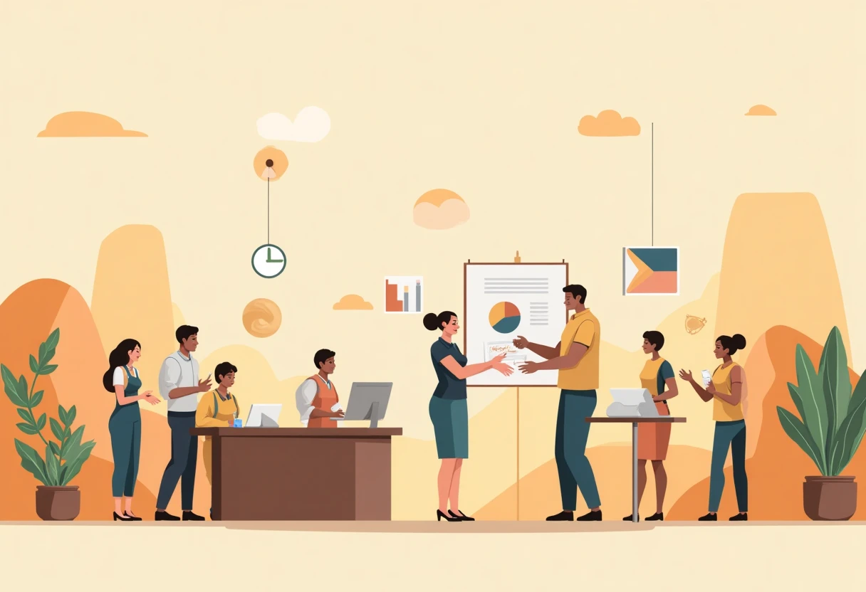 Active customer service in an office setting
