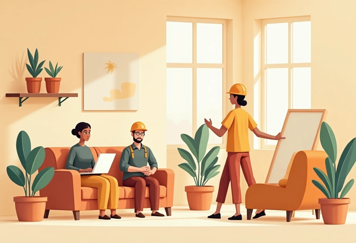 Moderner Hotel-Lobby-Bereich